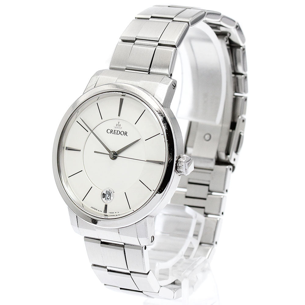 SEIKO CREDOR SIGNO GCBW991/4L75-00D0 Date Silver Dial Automatic Men's_932597