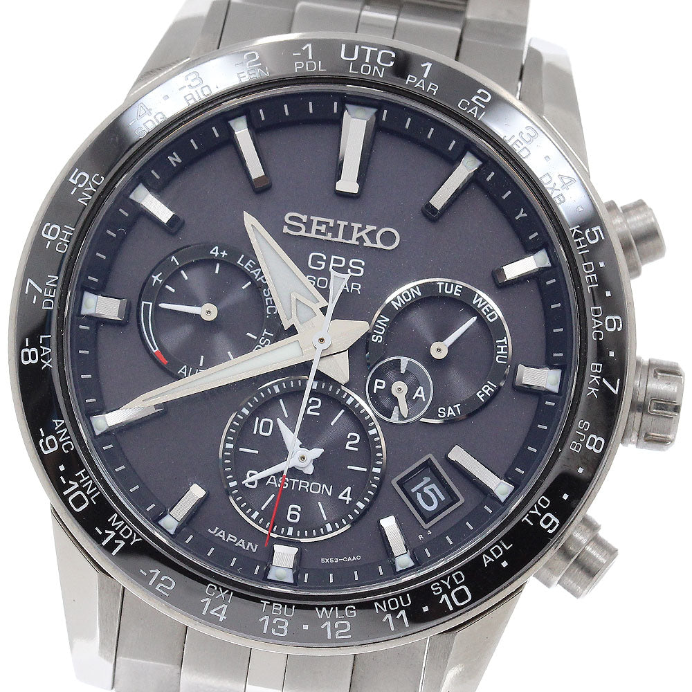 SEIKO Astron SBXC003/5X53-0AB0 GPS black Dial Solar Powered Radio Men's_932758