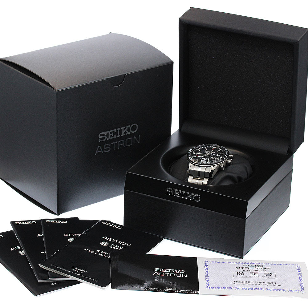 SEIKO Astron SBXC003/5X53-0AB0 GPS black Dial Solar Powered Radio Men's_932758