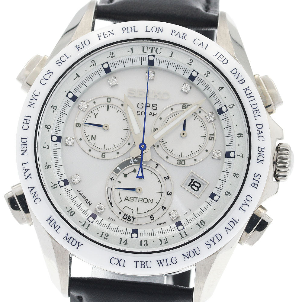 SEIKO Astron SBXB069/8X82-0AM0-1 10P diamond Solar Powered Radio Men's_932765