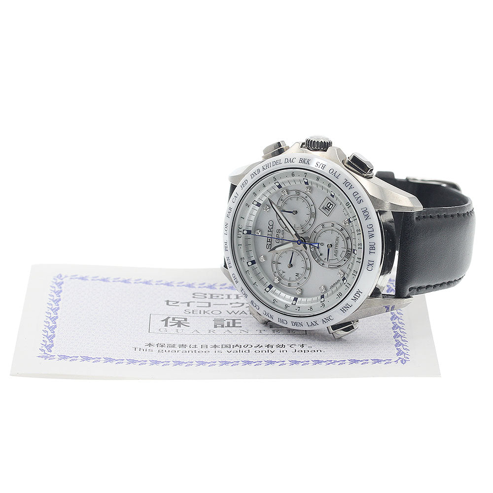 SEIKO Astron SBXB069/8X82-0AM0-1 10P diamond Solar Powered Radio Men's_932765