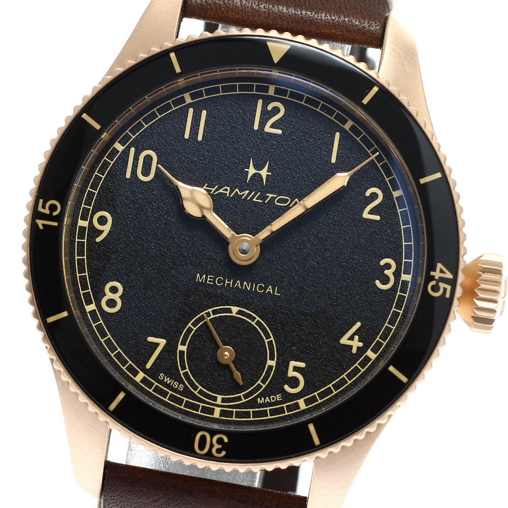 HAMILTON Khaki Aviation Pilot Pioneer Bronze H767090 black Dial Hand Winding Men's Watch_932794