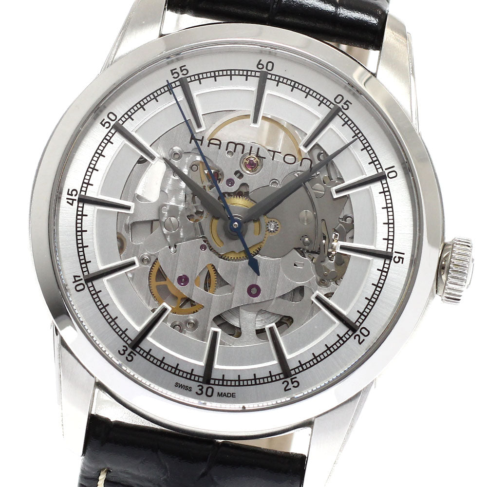 HAMILTON Rail road H406550/H40655751 skeleton skeleton Dial Automatic Men's Watch_932798