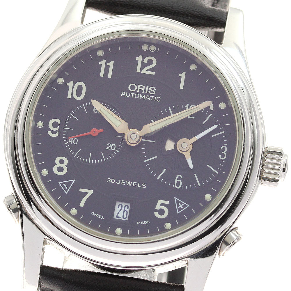ORIS classic world timer 7485 Date GMT black Dial Automatic Men's Watch_932825