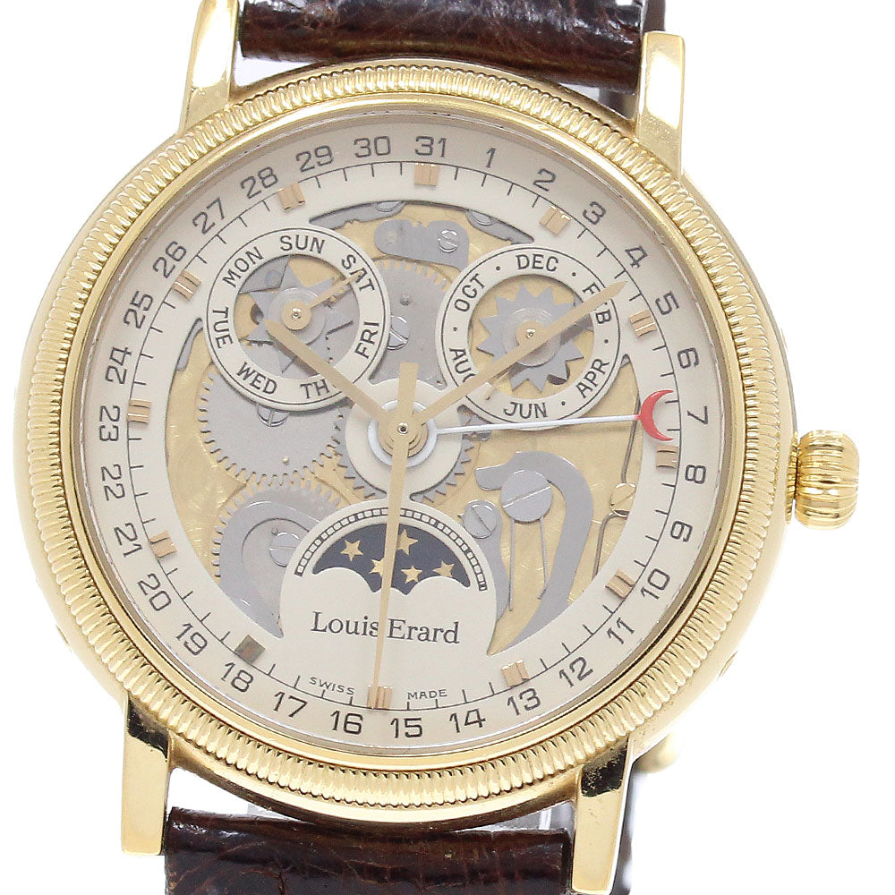 Louis Erard Triple calendar moon phase skeleton Dial Automatic Men's Watch_932827