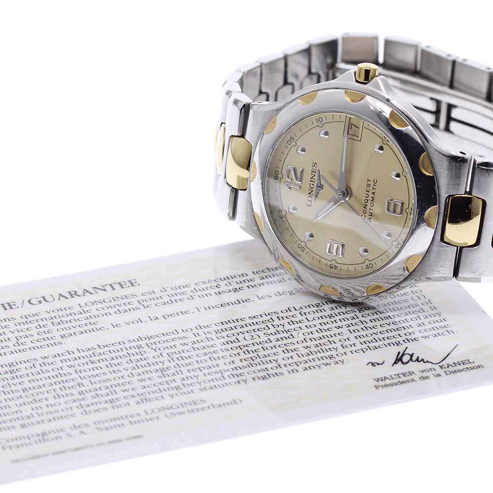 LONGINES Conquest L1.635.3 Date gold Dial Automatic Men's Watch_932832