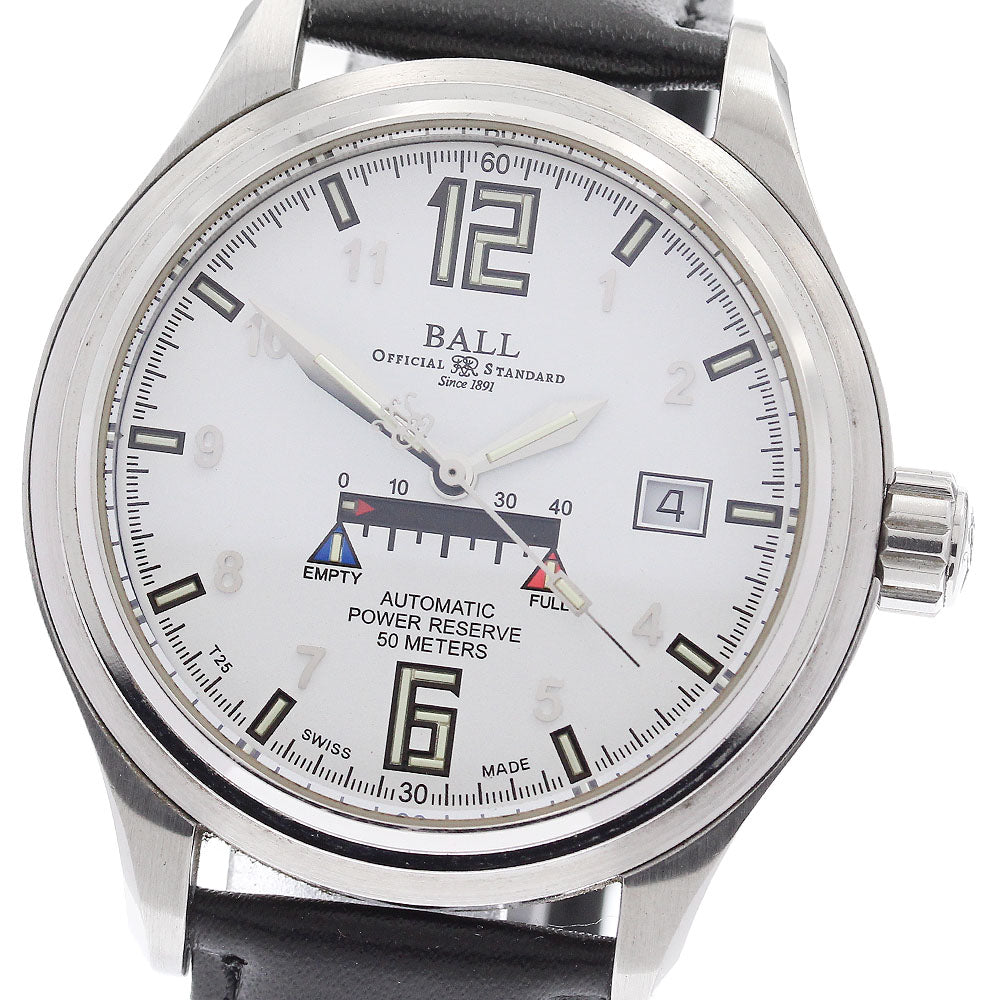 BALLWATCH Train master NM1056D-LAJ-WH Power reserve Automatic Men's Watch_932845