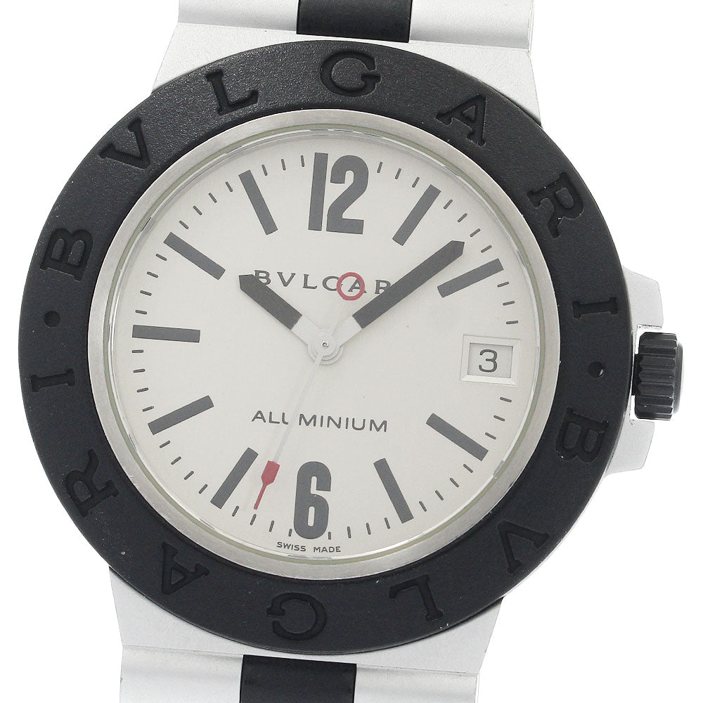 BVLGARI Aluminium AL38A Date Silver Dial Automatic Men's Watch_932852
