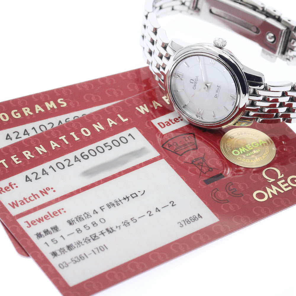 OMEGA De Ville Prestige 424.10.24.60.05.001 Shell dial White shell Dial Quartz Ladies Watch_932863