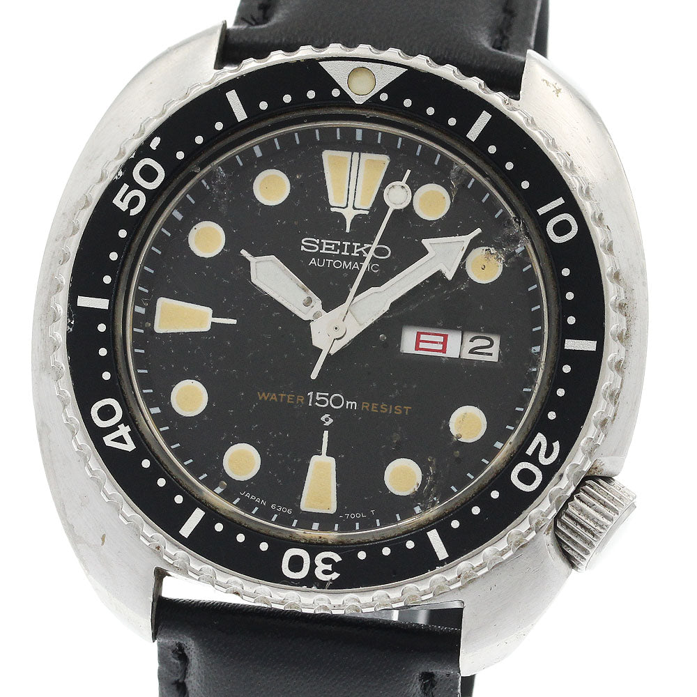 SEIKO 3rd diver 150m 6306-7001 Day date black Dial Automatic Men's Watch_932873