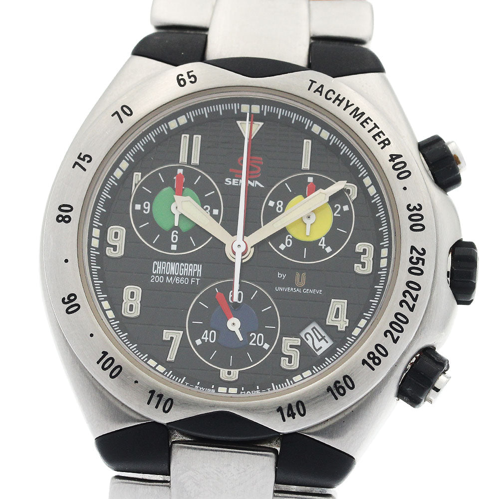 Universal Geneve SENNA 975.310 Chronograph black Dial Quartz Men's Watch_932895