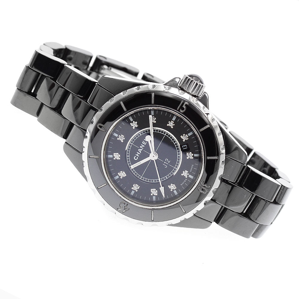 CHANEL J12 H1625 Black ceramic 33mm 12P diamond black Dial Quartz Ladies_932897