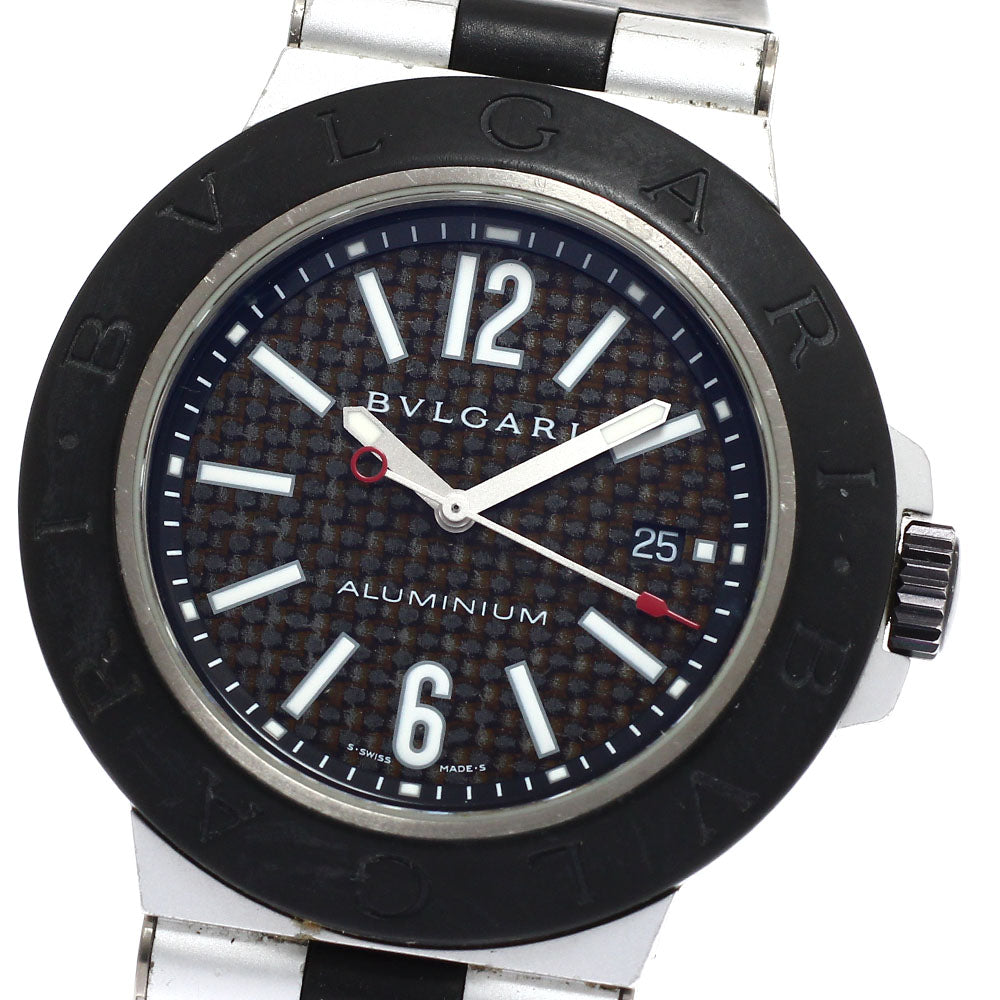 BVLGARI aluminum AL44TA Date black Dial Automatic Men's Watch_932942