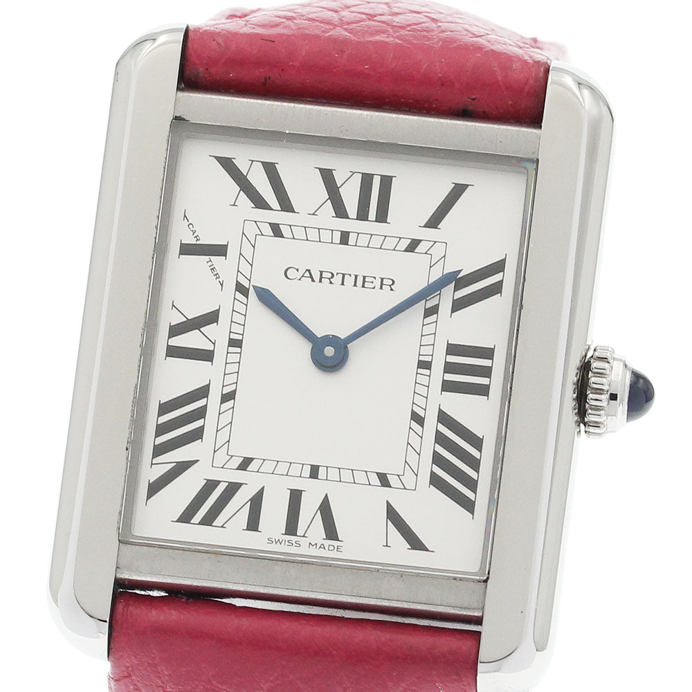 CARTIER Tank solo SM WSTA0030 Silver Dial Quartz Ladies Watch_932950