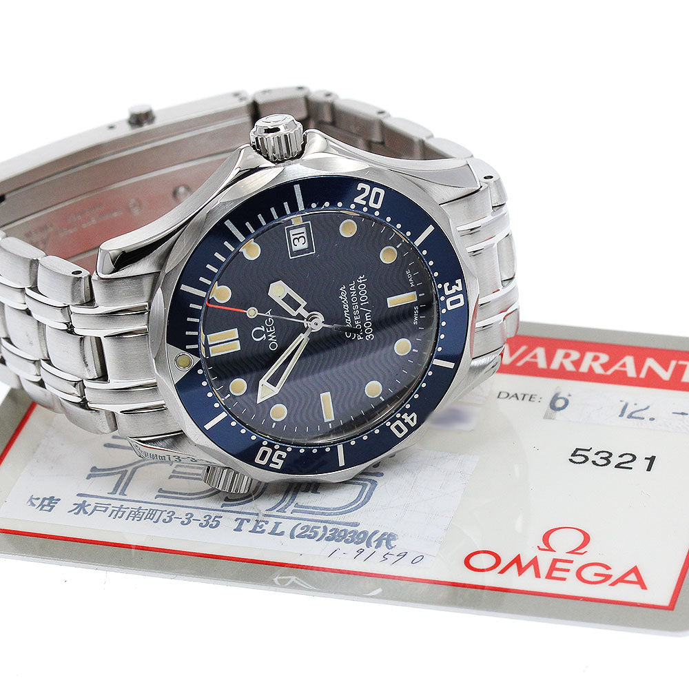 OMEGA Seamaster300 2561.80 Date Navy Dial Quartz Boy's Watch_932951