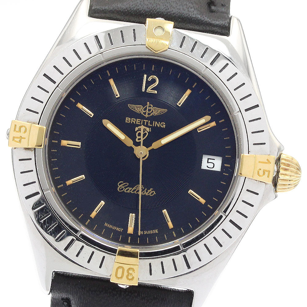 BREITLING Callisto B57045 Date black Dial Quartz Boy's Watch_932967
