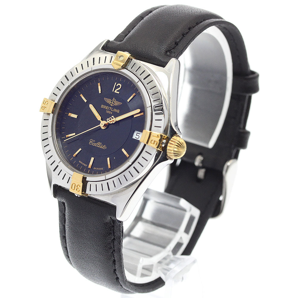 BREITLING Callisto B57045 Date black Dial Quartz Boy's Watch_932967