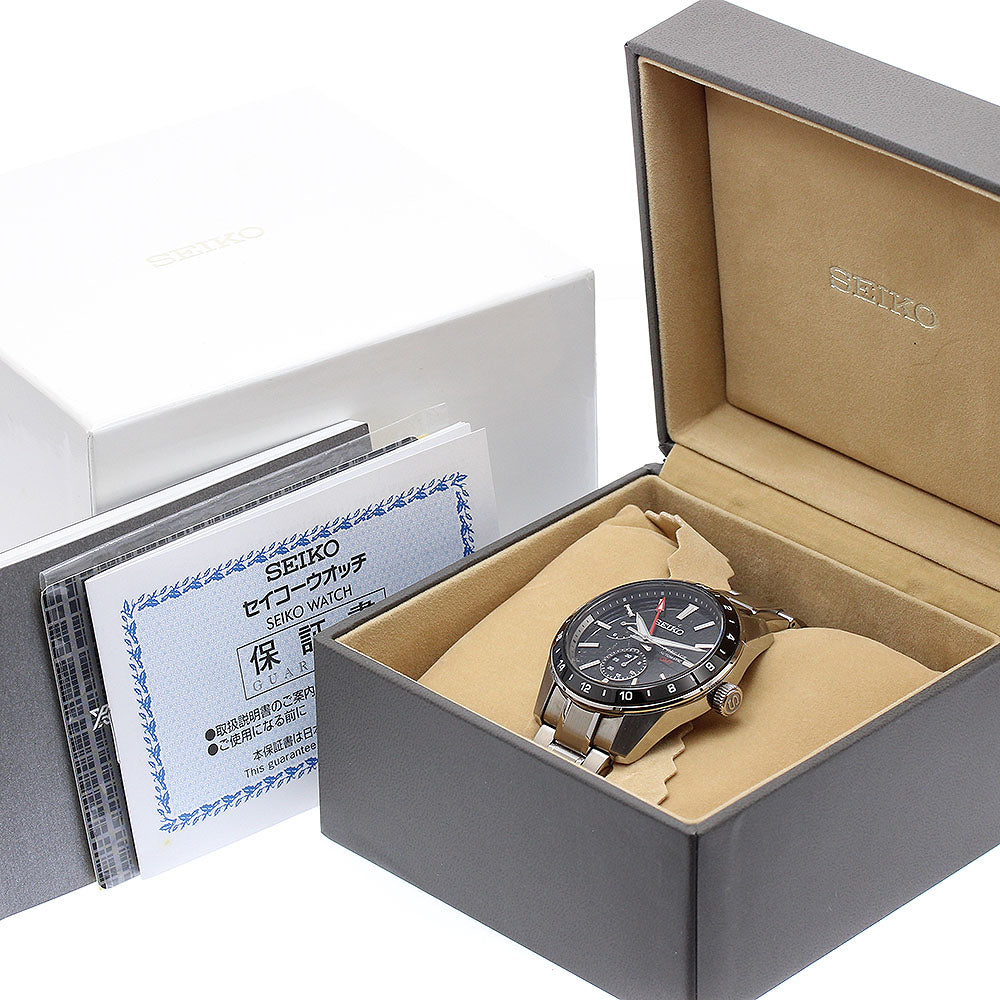 SEIKO Pureza SARF005/6R64-00C0 GMT black Dial Automatic Men's Watch_932999