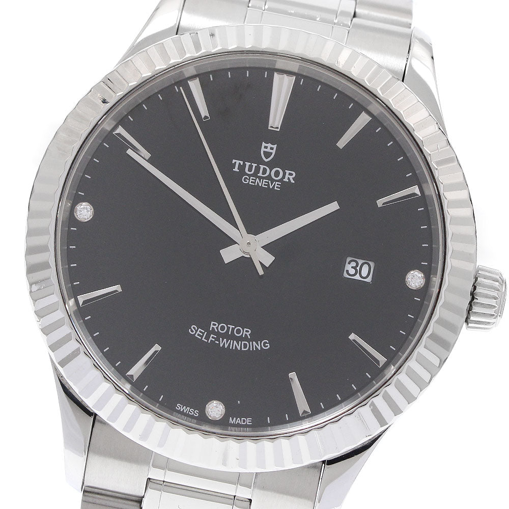 TUDOR style 12710 Date 3P diamond black Dial Automatic Men's Watch_933106