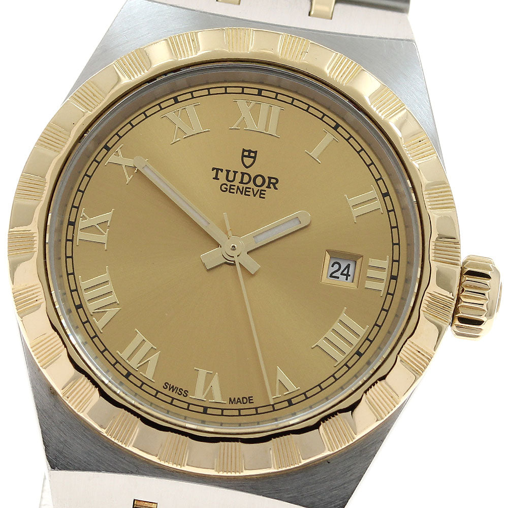 TUDOR Royal 28303 Date YG2 tone Gold Dial Automatic Ladies Watch_933109