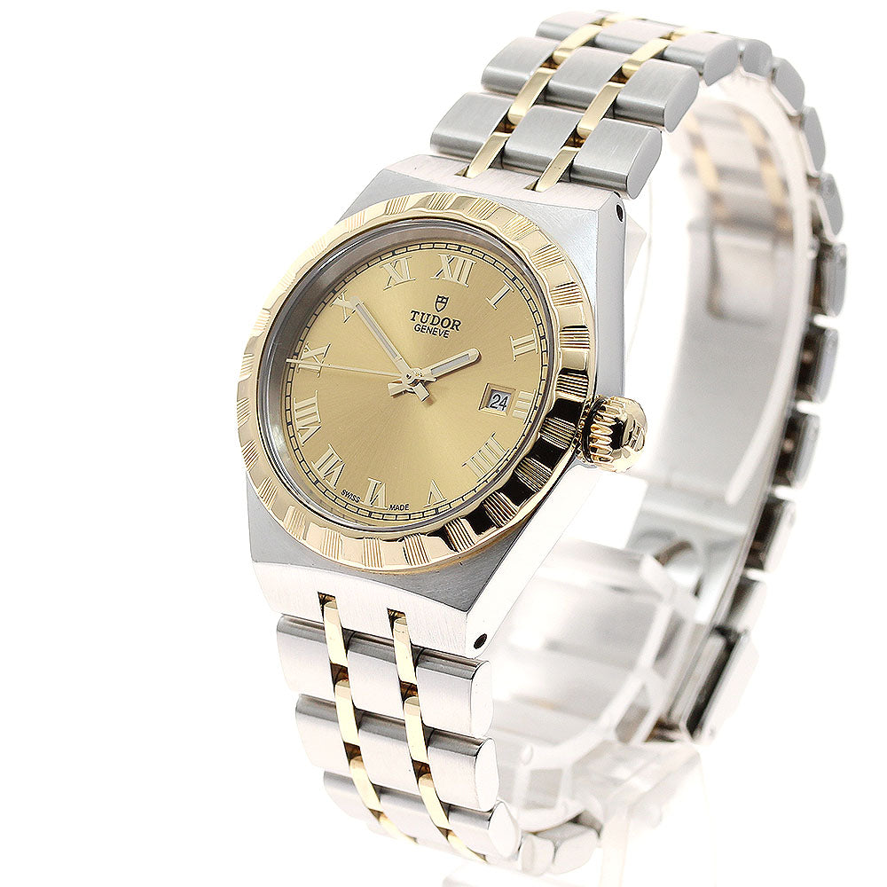 TUDOR Royal 28303 Date YG2 tone Gold Dial Automatic Ladies Watch_933109