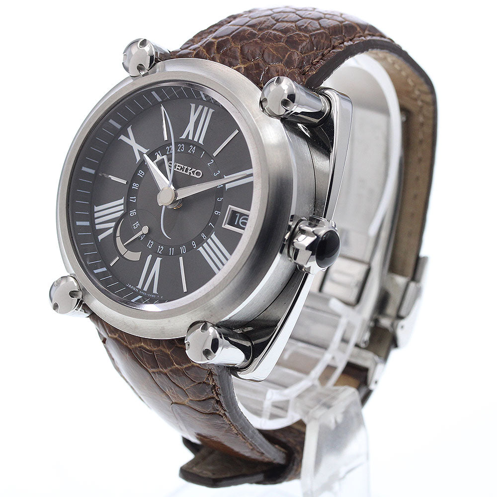 SEIKO Galante SBLA003/5R66-0AB0 GMT power reserve date gray Dial Spring drive Men's Watch_933540