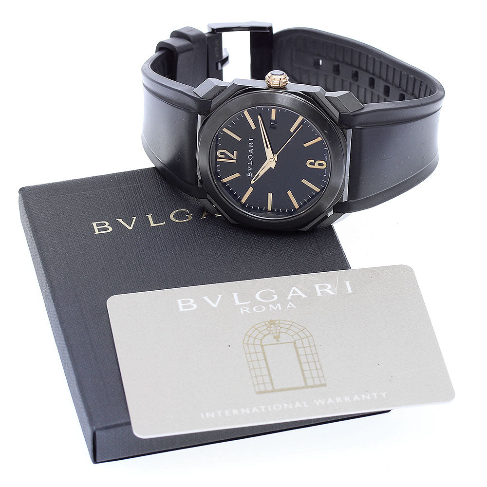 BVLGARI Okto Ultra Nero BGO41S Date black Dial Automatic Men's Watch_933556