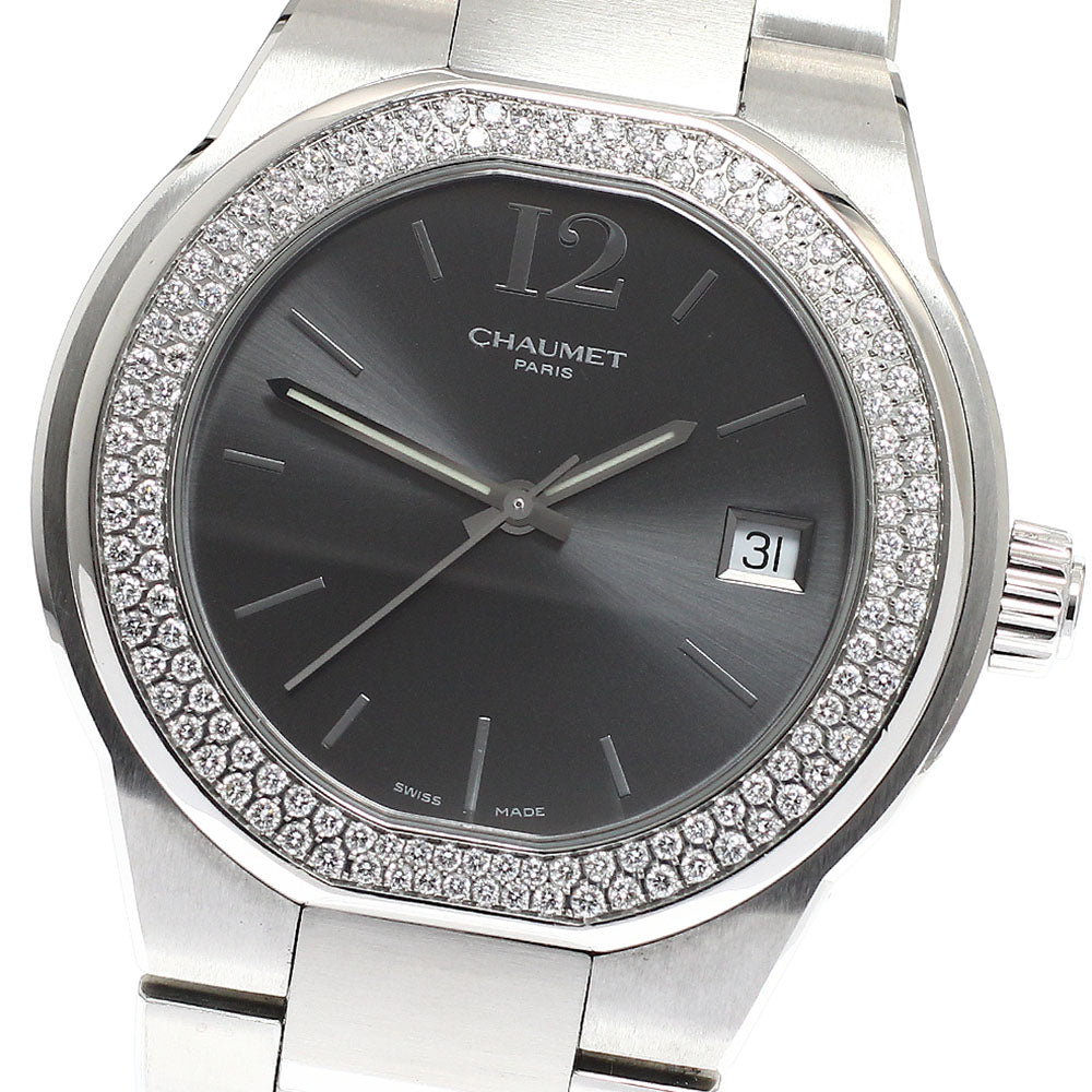 Chaumet Stilldu Chaumet 098199-14A diamond bezel date Quartz Men's Watch_933563