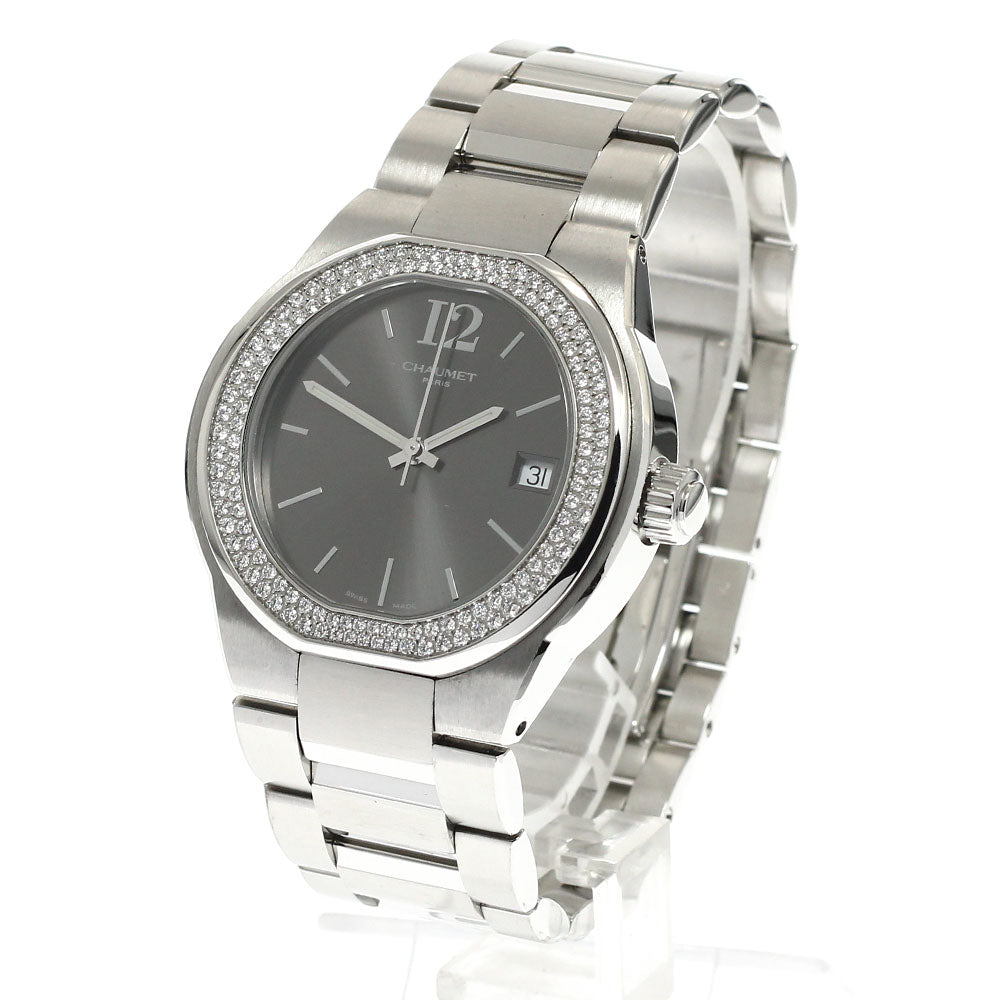 Chaumet Stilldu Chaumet 098199-14A diamond bezel date Quartz Men's Watch_933563