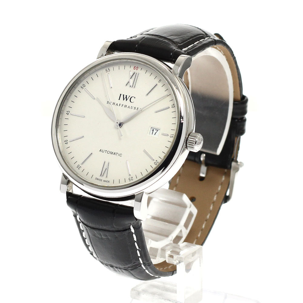 IWC SCHAFFHAUSEN Portofino IW356501 Date Silver Dial Automatic Men's Watch_933571