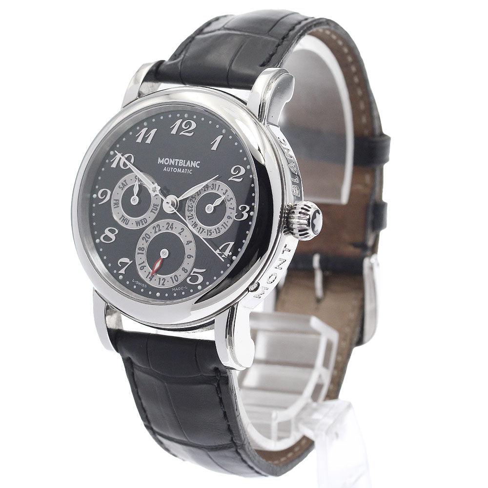 MONTBLANC Meisterstic 7018 GMT Day Date black Dial Automatic Men's Watch_933593