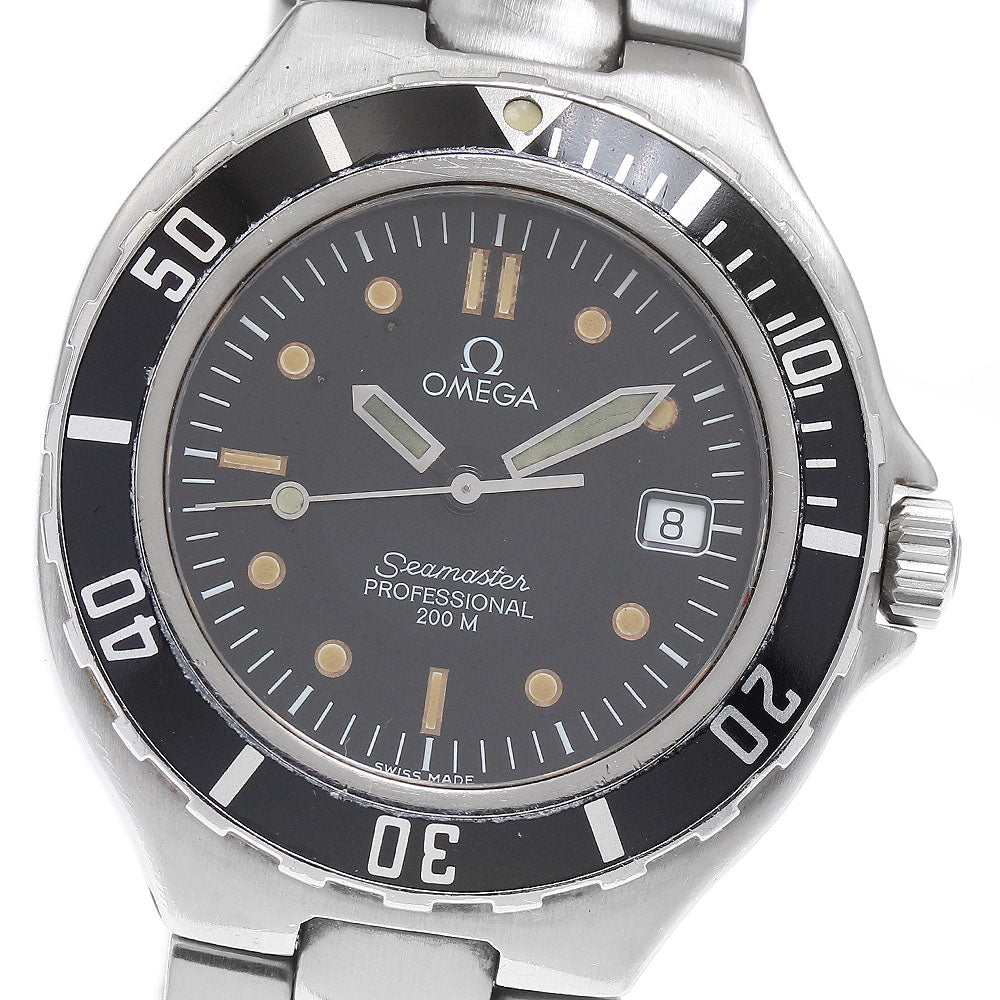 OMEGA Seamaster200 Date black Dial Quartz Men's Watch_933609