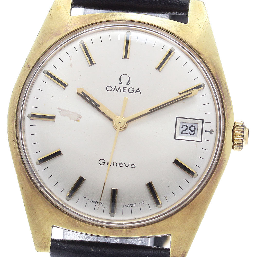 OMEGA Geneve 136.041 Date Cal.613 Silver Dial Hand Winding Men's Watch_933638