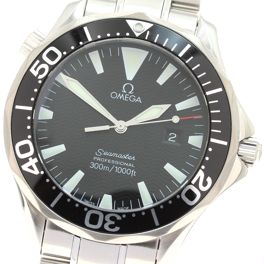 OMEGA Seamaster300 2264.50 Date Black Dial Quartz Men's Watch_933641