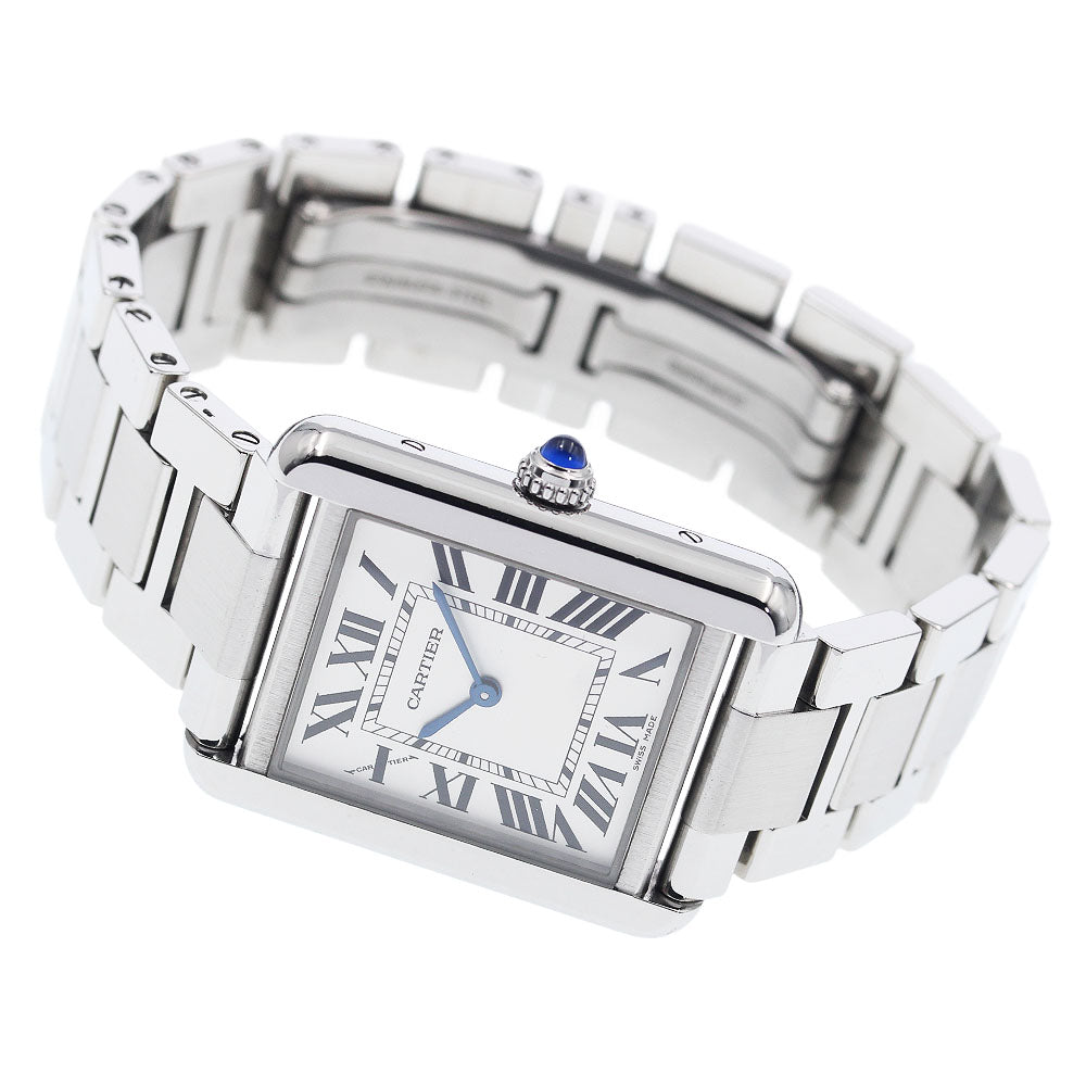 CARTIER Tank solo SM W5200013 Silver Dial Quartz Ladies Watch_933688