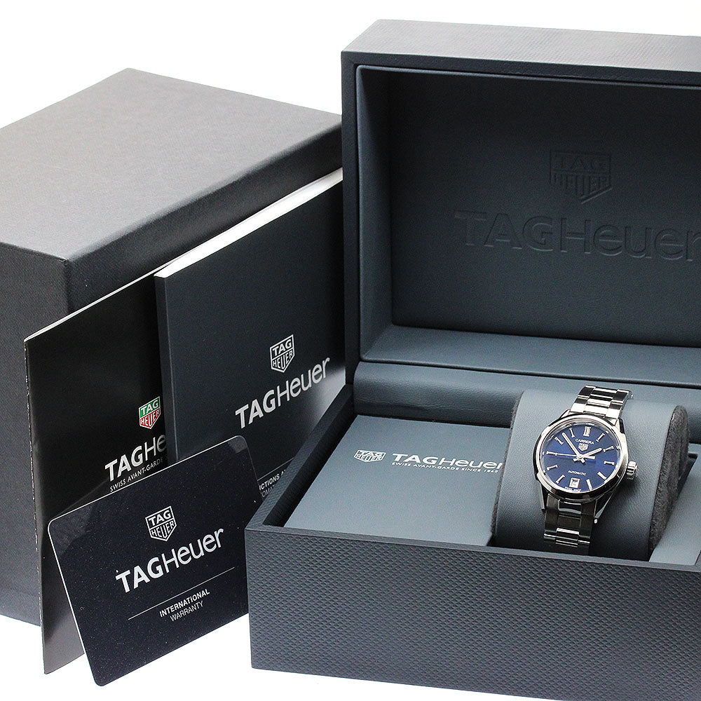 TAG HEUER Carrera Caliber 9 WBN2411 Date Navy Dial Automatic Ladies Watch_933722
