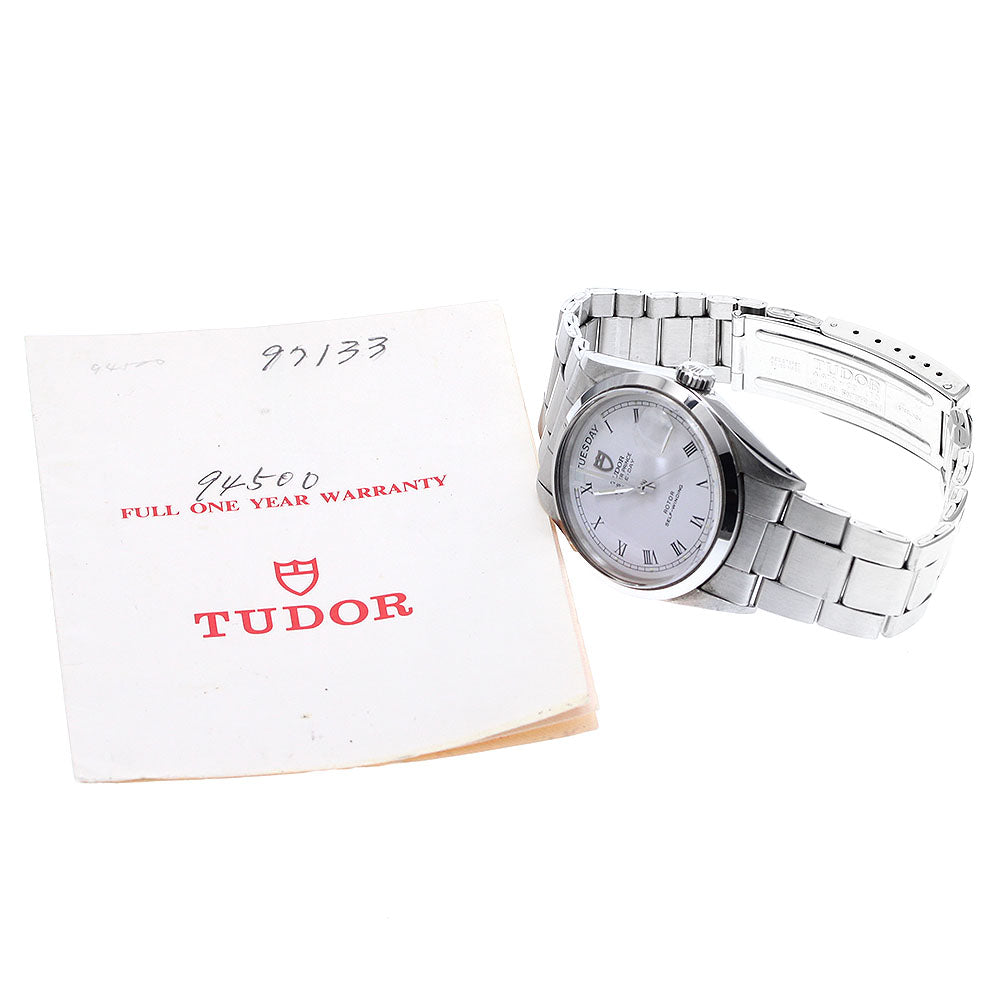 TUDOR Oyster Prince Date Day 94500 white Dial Automatic Men's Watch_933729
