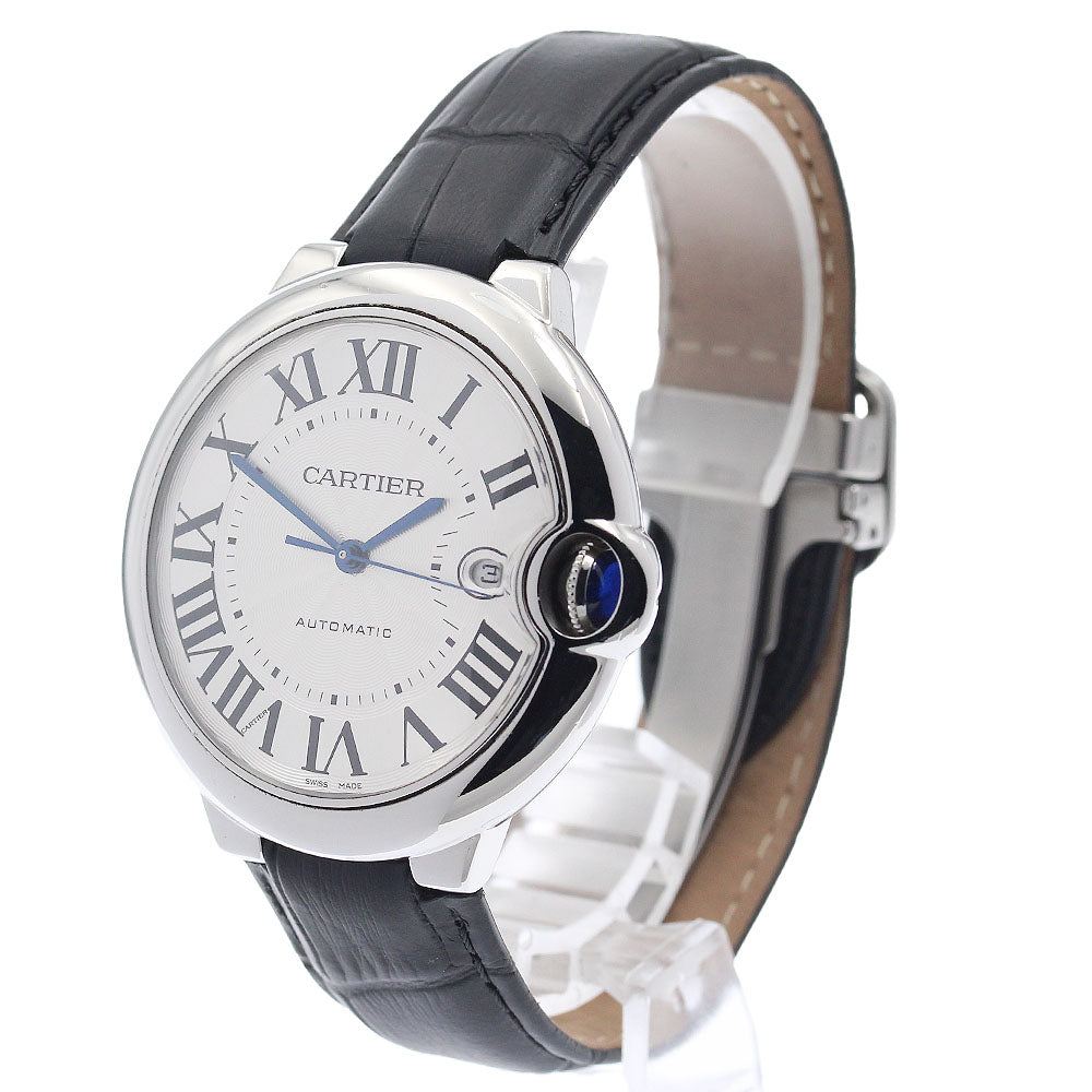 CARTIER Baron blue 42mm W69016Z4 Date Silver Dial Automatic Men's Watch_933812