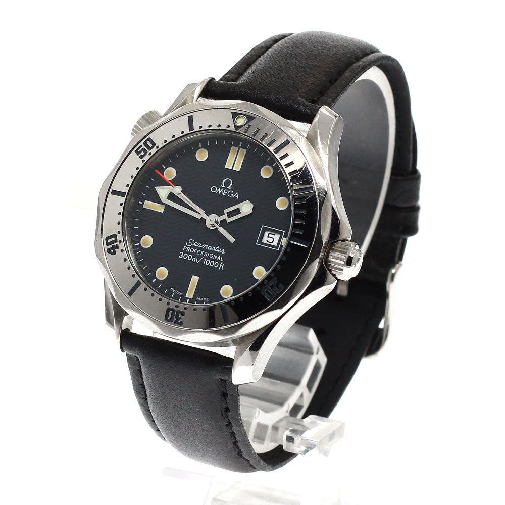 OMEGA Seamaster300 2562.80 Date Navy Dial Quartz Boy's Watch_933824