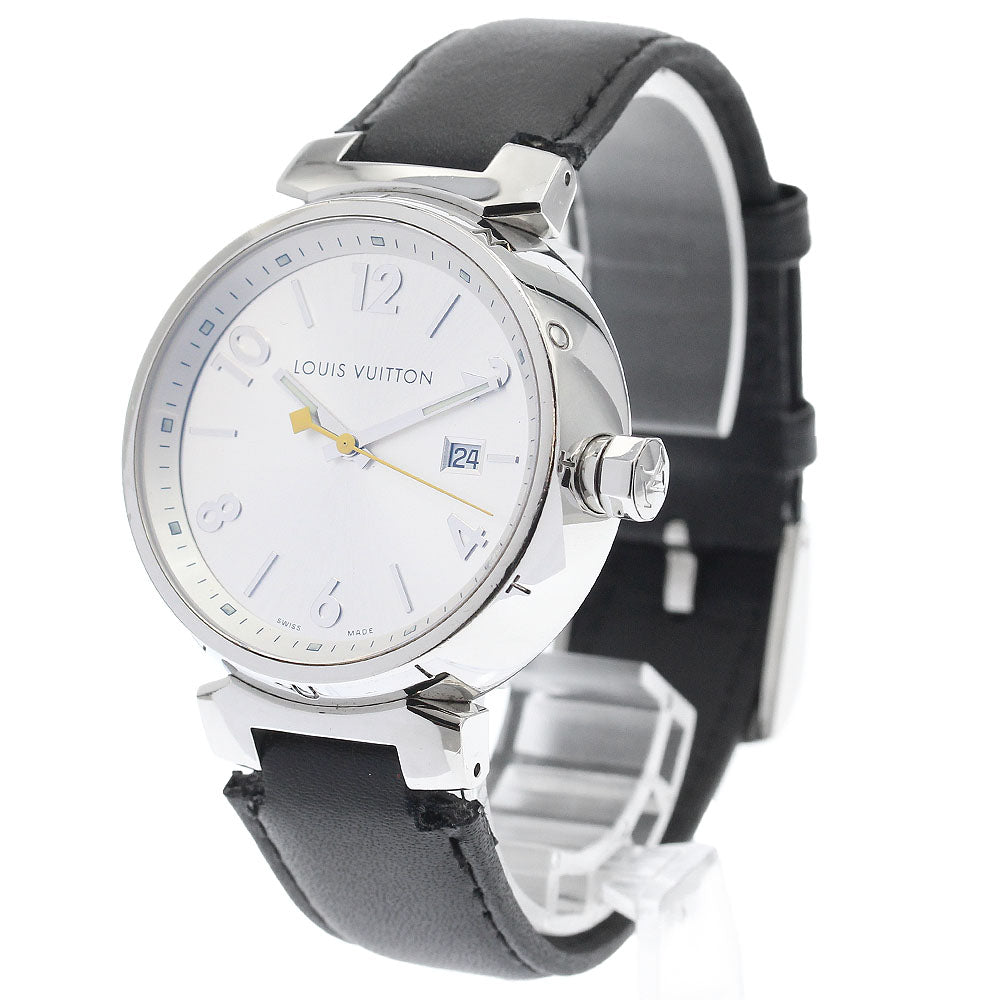 LOUIS VUITTON Tambour Q111E Date Silver Dial Quartz Men's Watch_933848
