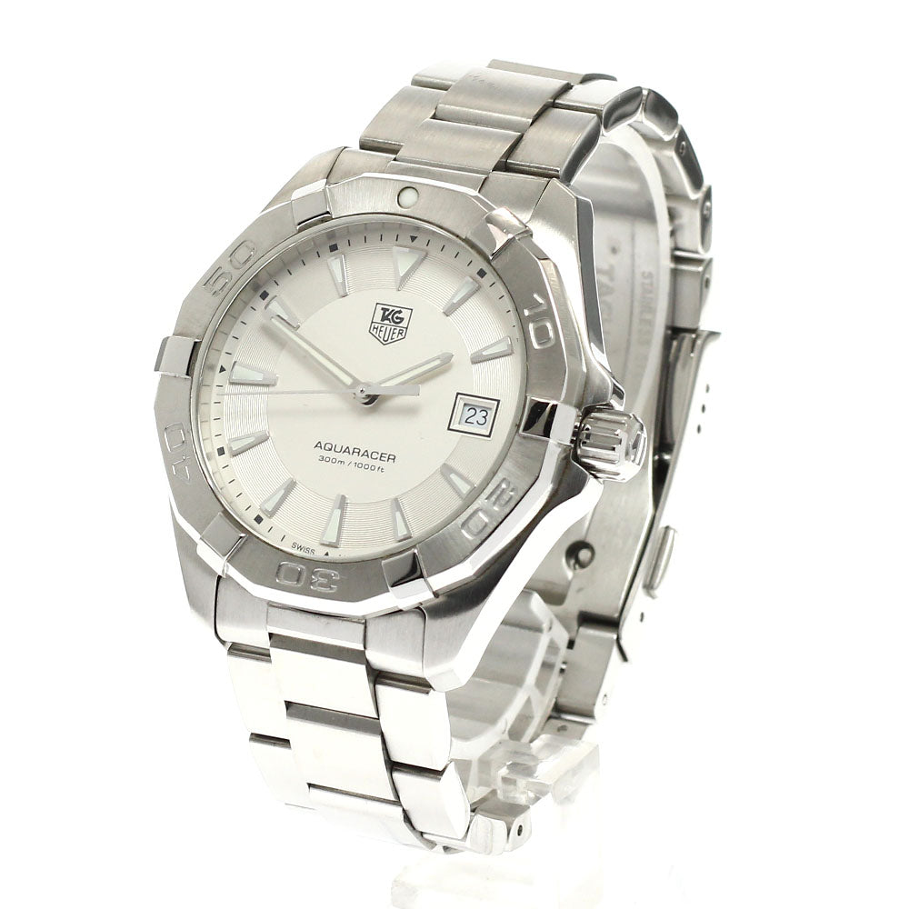 TAG HEUER Aqua racer WAY1111 Date Silver Dial Quartz Men's Watch_933854
