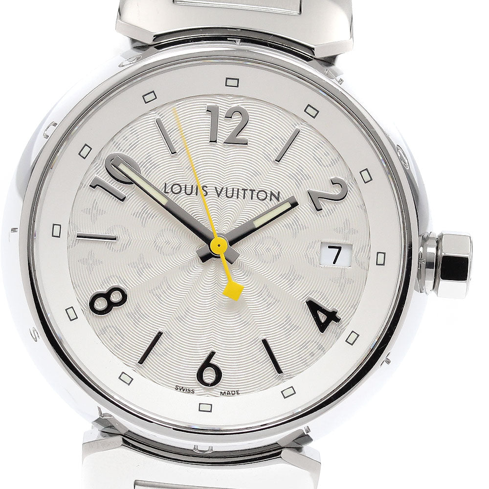 LOUIS VUITTON Tambour Hologram Q1313 Date Silver Dial Quartz Ladies Watch_933874