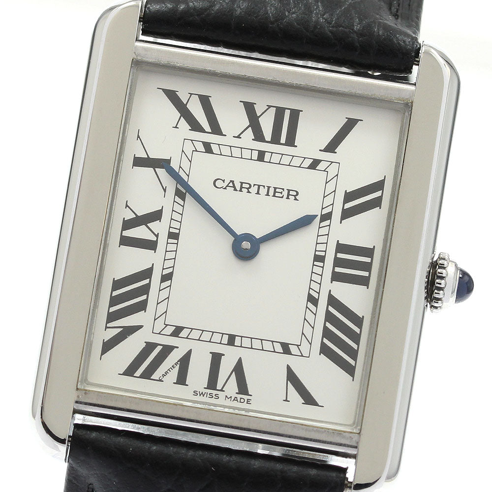 CARTIER Tank solo LM W5200003 Silver Dial Quartz Men's Watch_933926