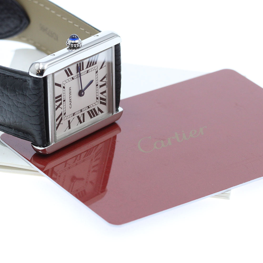 CARTIER Tank solo LM W5200003 Silver Dial Quartz Men's Watch_933926