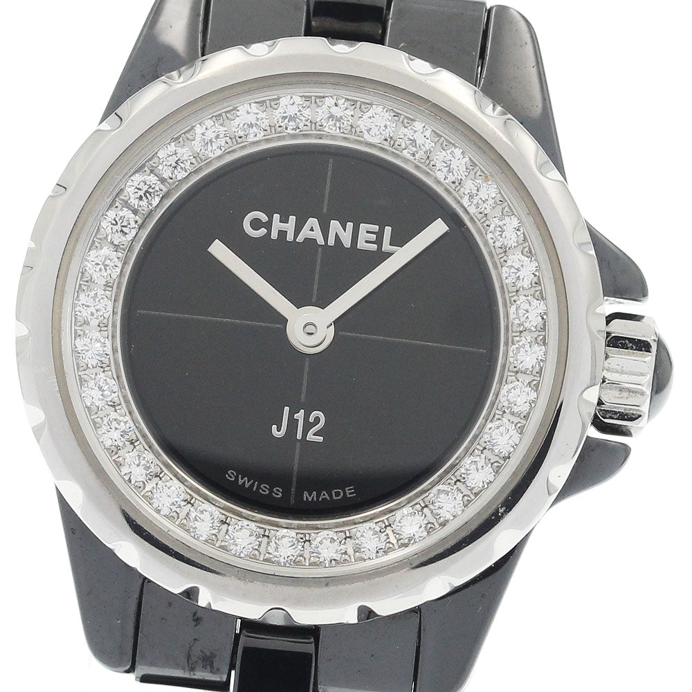 CHANEL J12 XS H5235 Black ceramic diamond black Dial Quartz Ladies Watch_933961