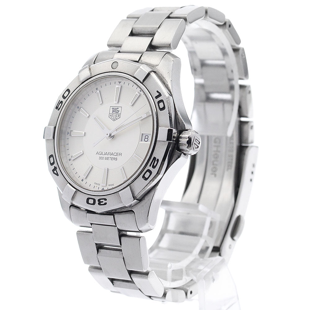 TAG HEUER Aqua racer WAP1111 Date Silver Dial Quartz Men's Watch_933968