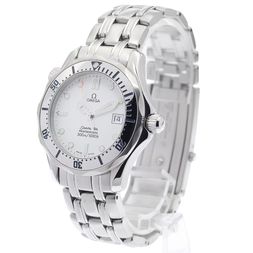 OMEGA Seamaster300 2562.20 Date white Dial Quartz Boy's Watch_933974