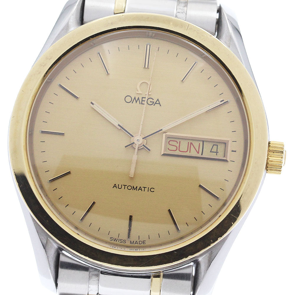 OMEGA Classic 5120.10 YG Bezel Day Date gold Dial Automatic Men's Watch_933991