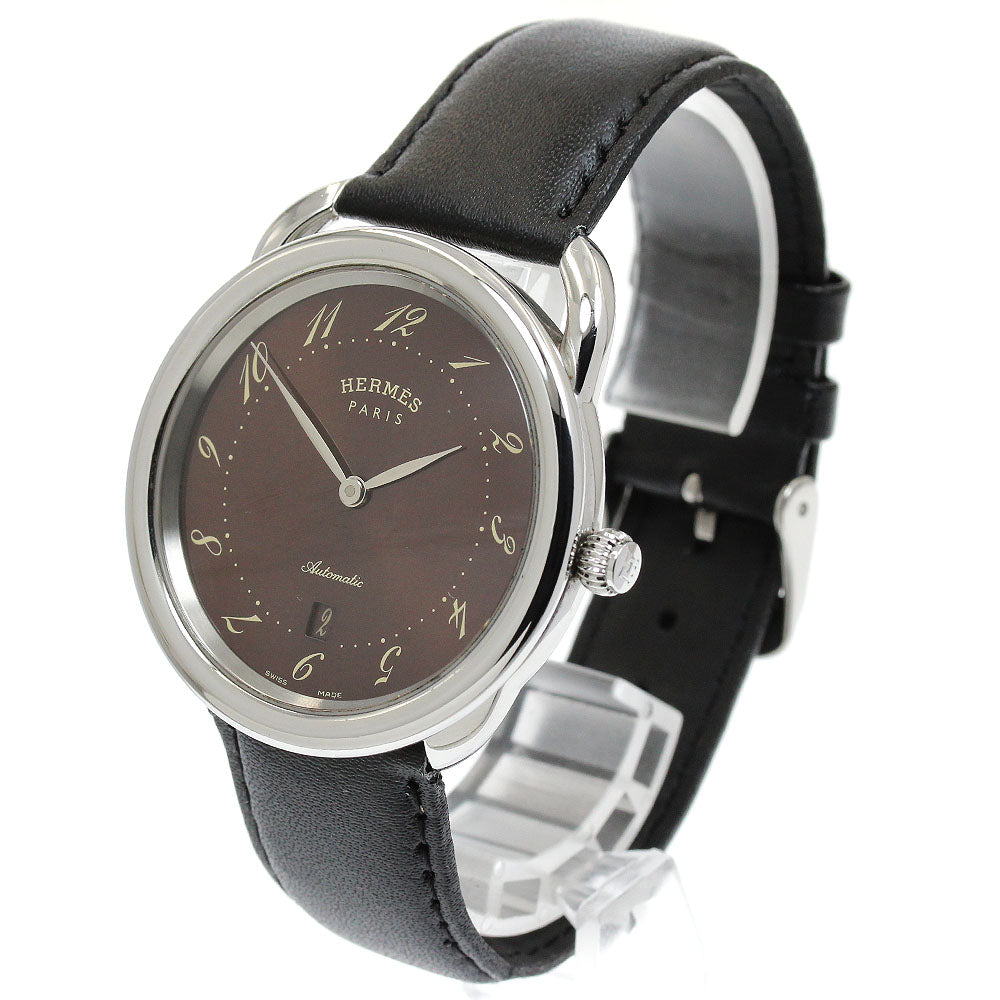 HERMES Arceau AR7.710 Date Brown Dial Automatic Men's Watch_933994