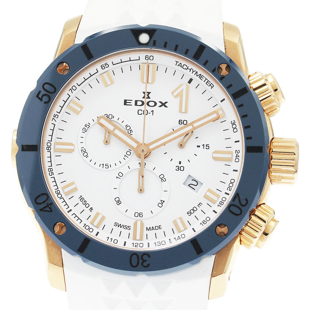 EDOX Chrono Offshore 1 10221 Chronograph white Dial Quartz Men's Watch_933995